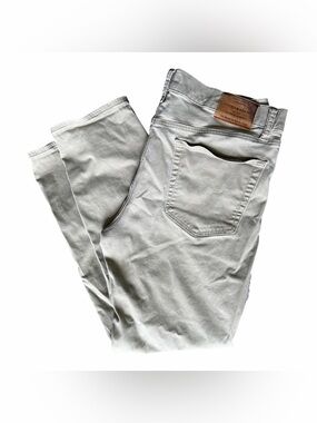 Lucky Brand Mens Jeans 121 Slim Straight 36 x 30 Khaki Tan Stretch Cotton